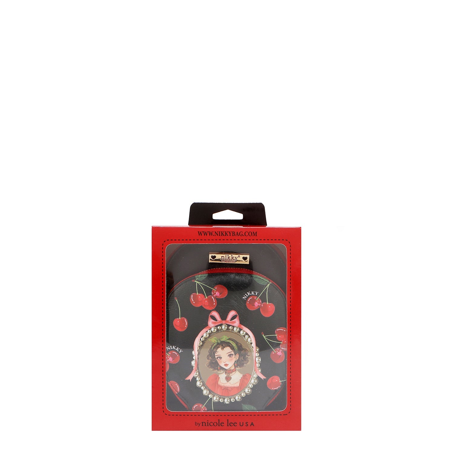 BANDOLERA CRUZADA PEQUEÑA (CHERRY LIPS-NEGRO)