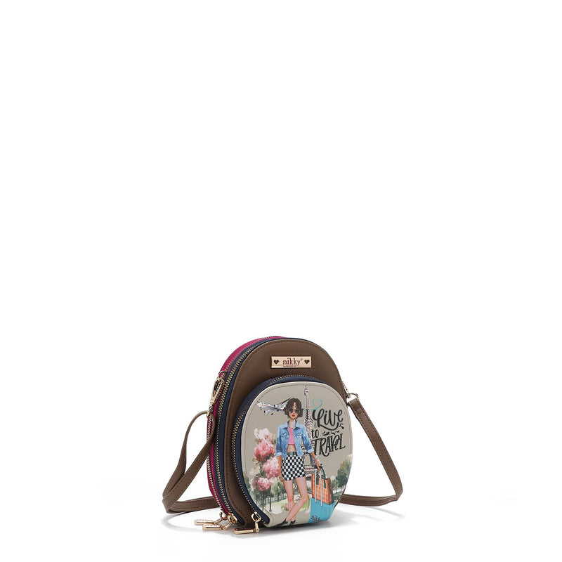 SMALL CROSSBODY BAG (<tc>I LIVE TO TRAVEL</tc>)