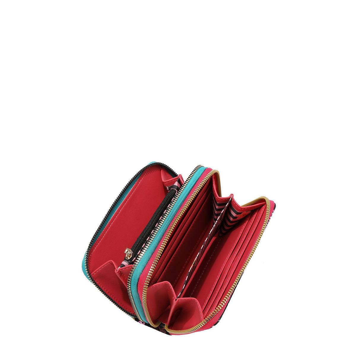 CARTERA MEDIANA CON DOBLE CREMALLERA (JUST FOR FUN-NEGRO)