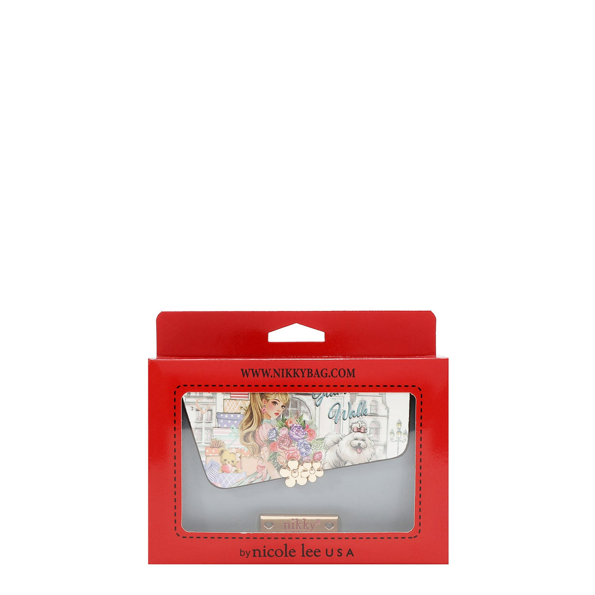 CARTERA PLEGABLE PEQUEÑA NIKKY (GLAMOROUS WALK-BLANCO)