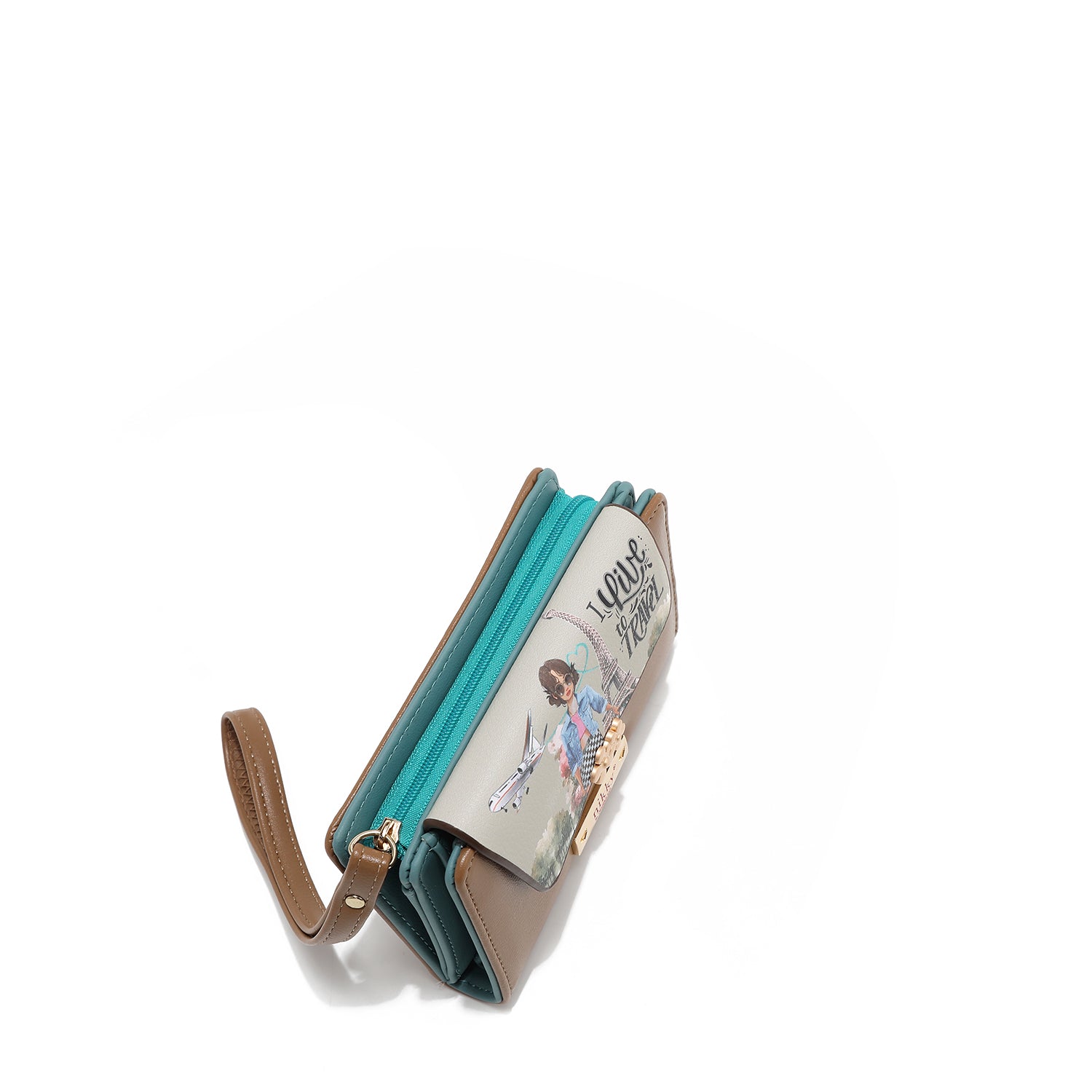 CARTERA PLEGABLE PEQUEÑA NIKKY (I LIVE TO TRAVEL)