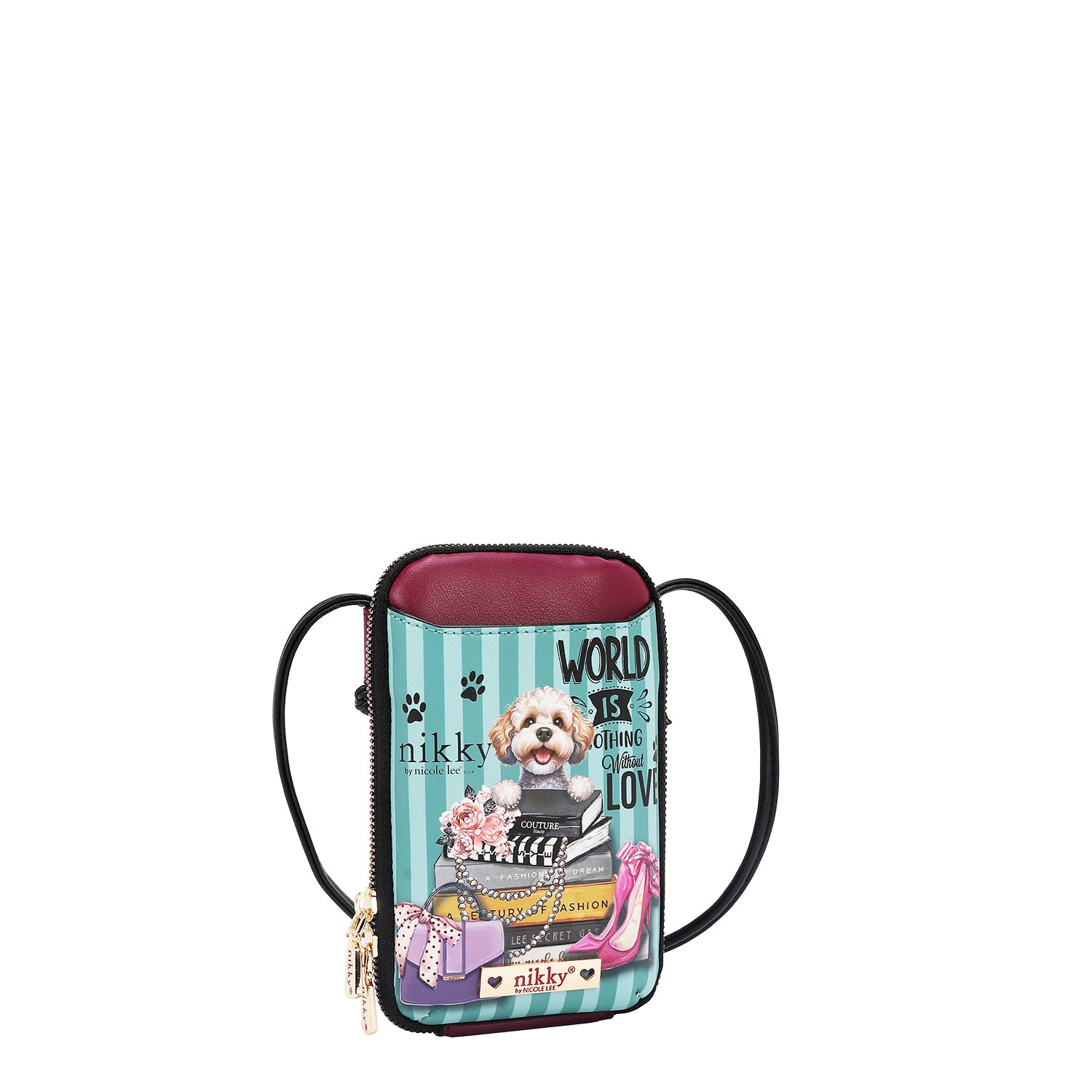 BOLSO CRUZADO CON CREMALLERA PARA TELÉFONO/CARTERA (MEANT TO LOVE YOU)