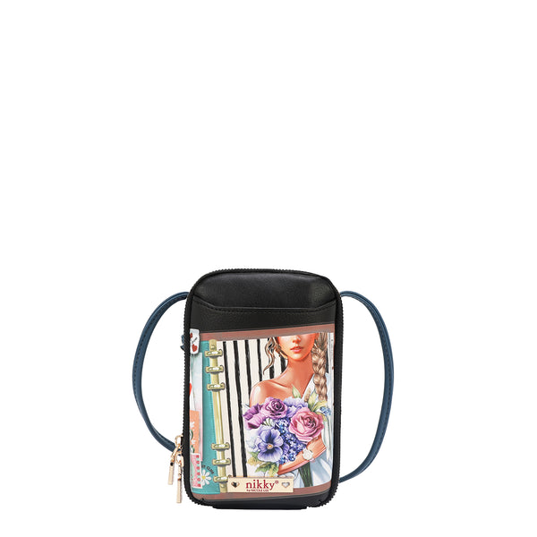 BOLSO CRUZADO CON CREMALLERA PARA TELÉFONO/CARTERA (NOSTALGIA)
