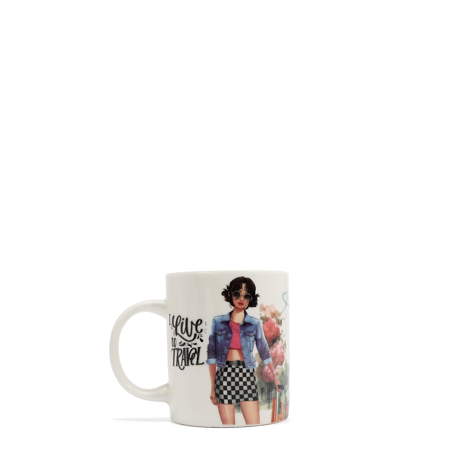 TASSE EN CÉRAMIQUE (<tc>I LIVE TO TRAVEL</tc>)