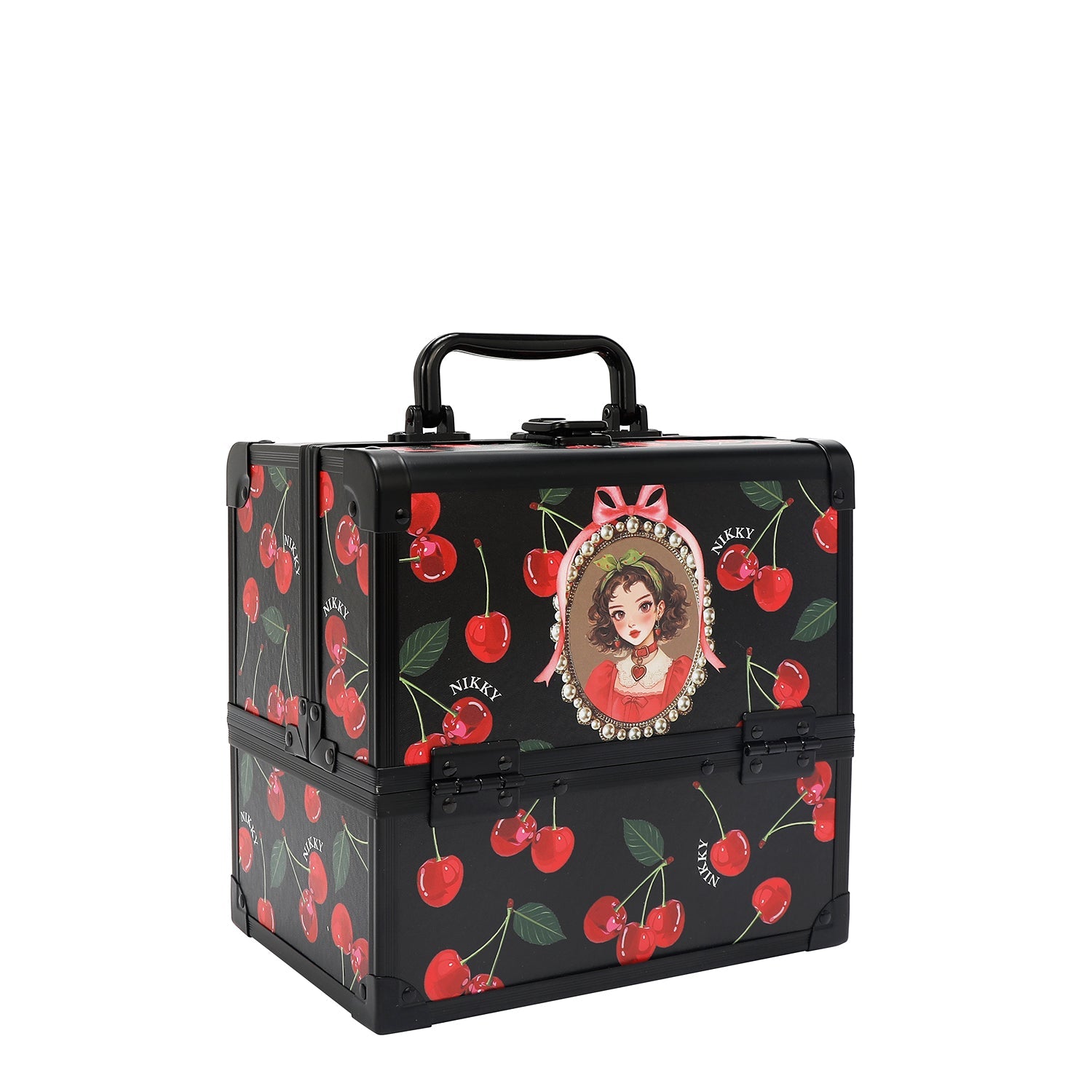 MALETIN ORGANIZADOR DE COSMÉTICOS (CHERRY LIPS-NEGRO)