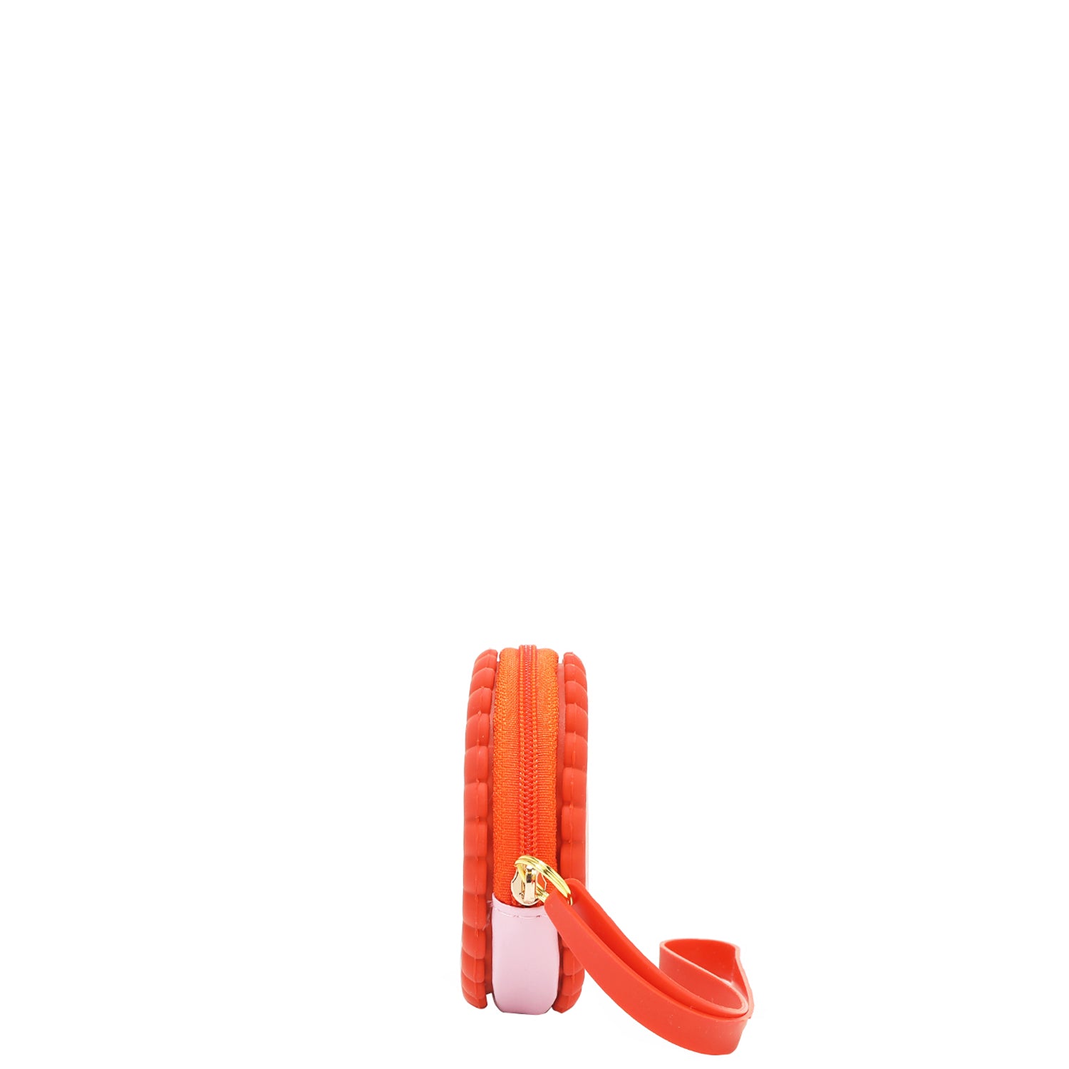 ESTUCHE REDONDO DE SILICONA CON PULSERA (NOSTALGIA NARANJA)