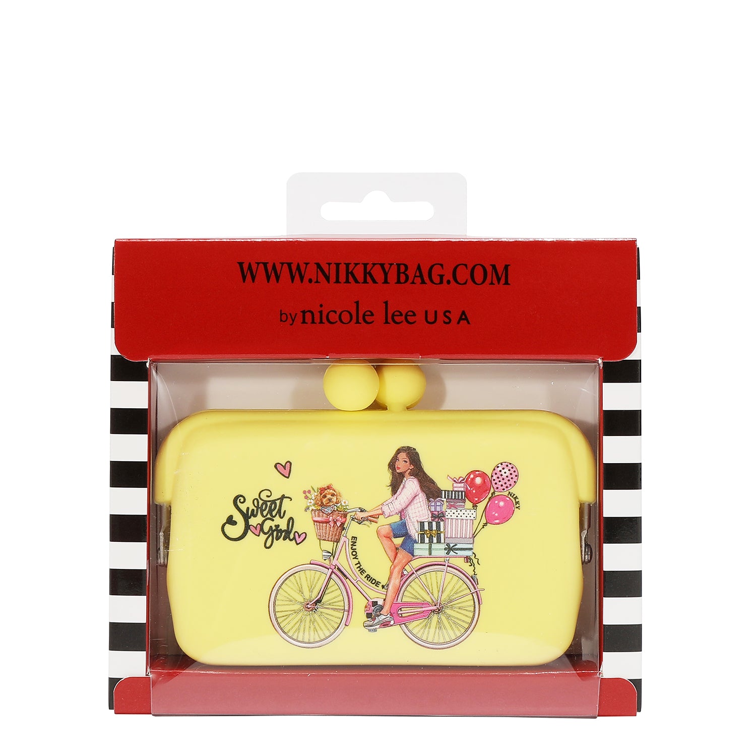 MONEDERO CON CIERRE DE SILICONA (SWEET GIRL - AMARILLO)