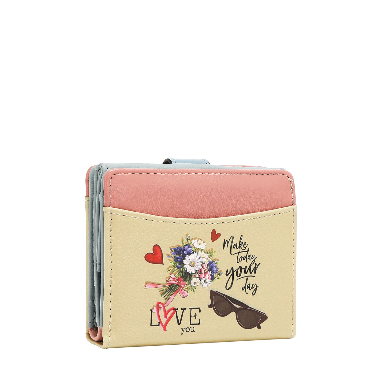 COMPACT WALLET WITH HEART BUTTON (YOUR MEMORY)