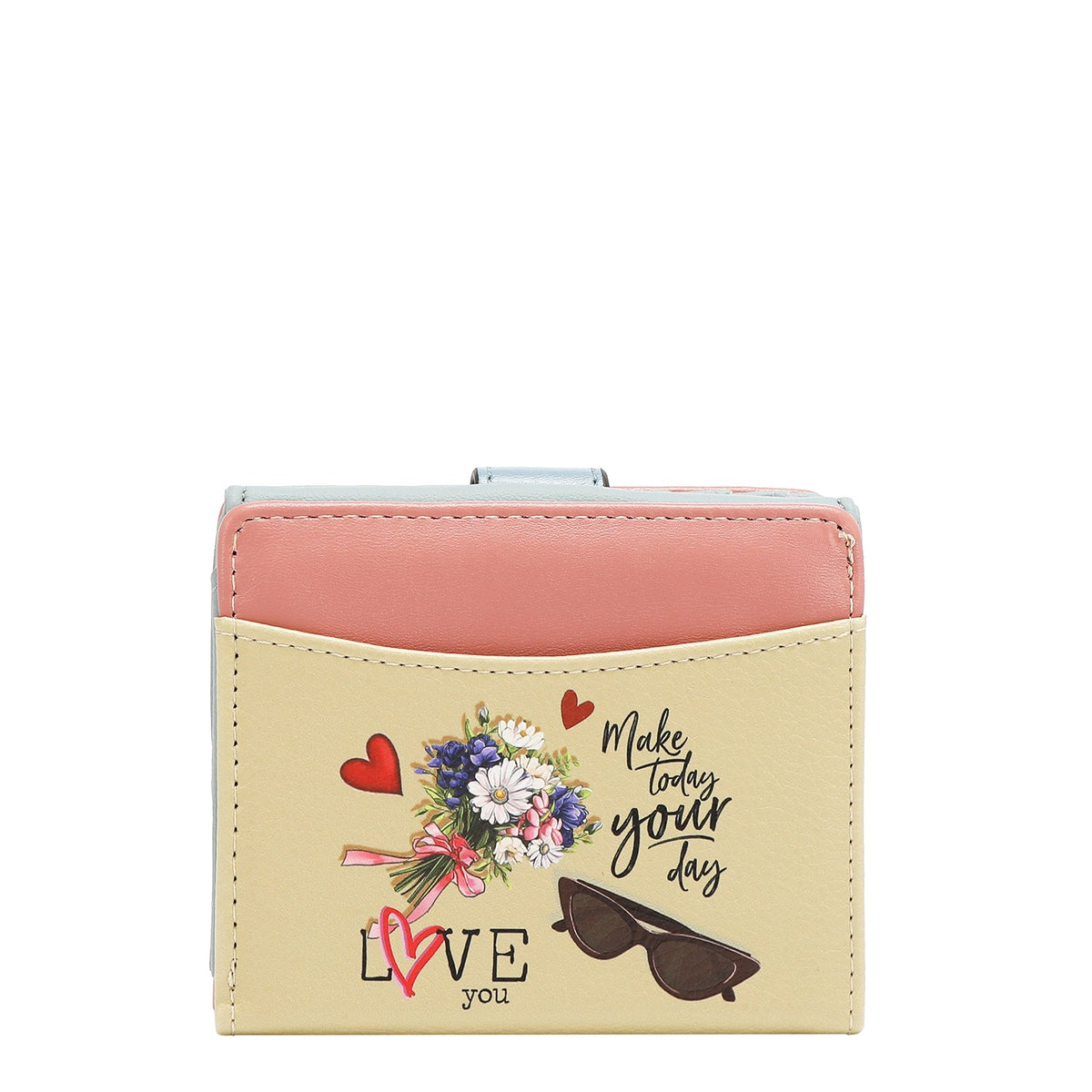 COMPACT WALLET WITH HEART BUTTON (YOUR MEMORY)