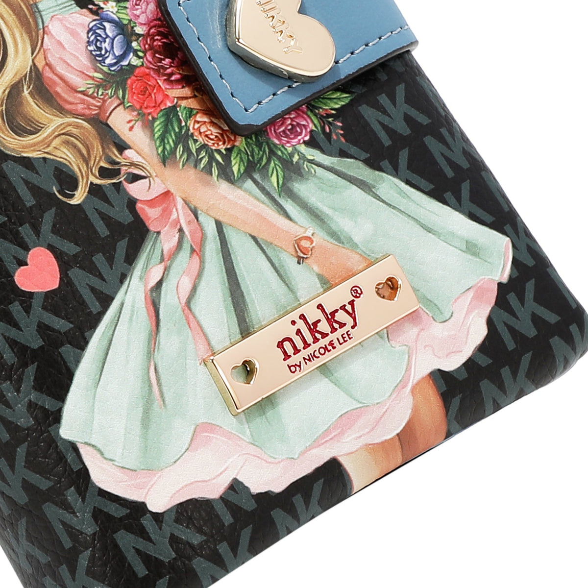 PORTAFOGLIO TRIPLA ZIP (GLAMOROUS WALK - NERO)
