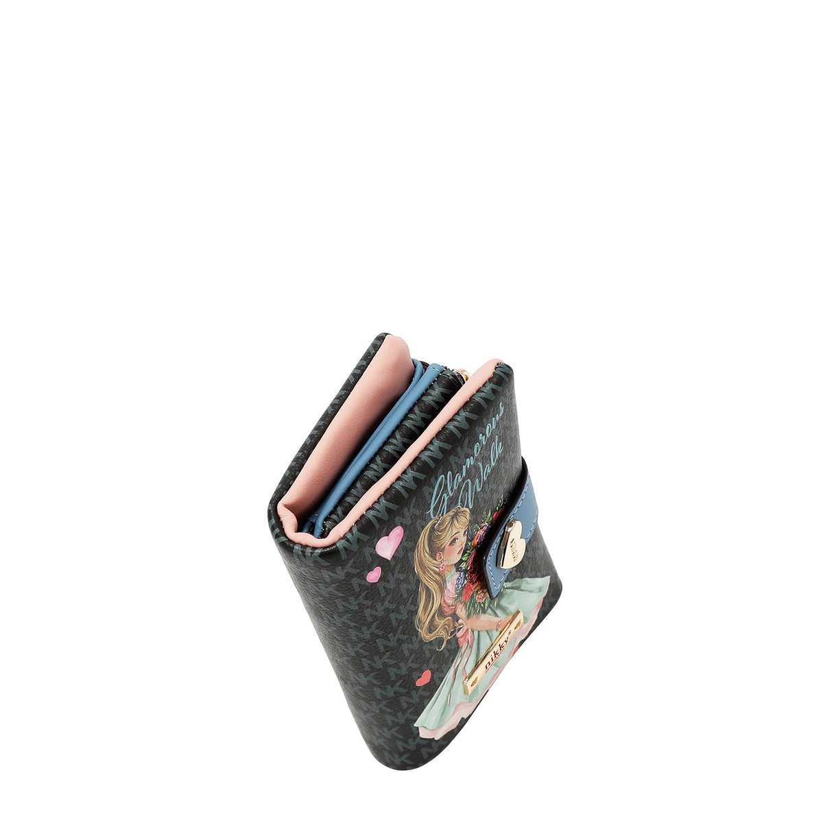 PORTAFOGLIO TRIPLA ZIP (GLAMOROUS WALK - NERO)