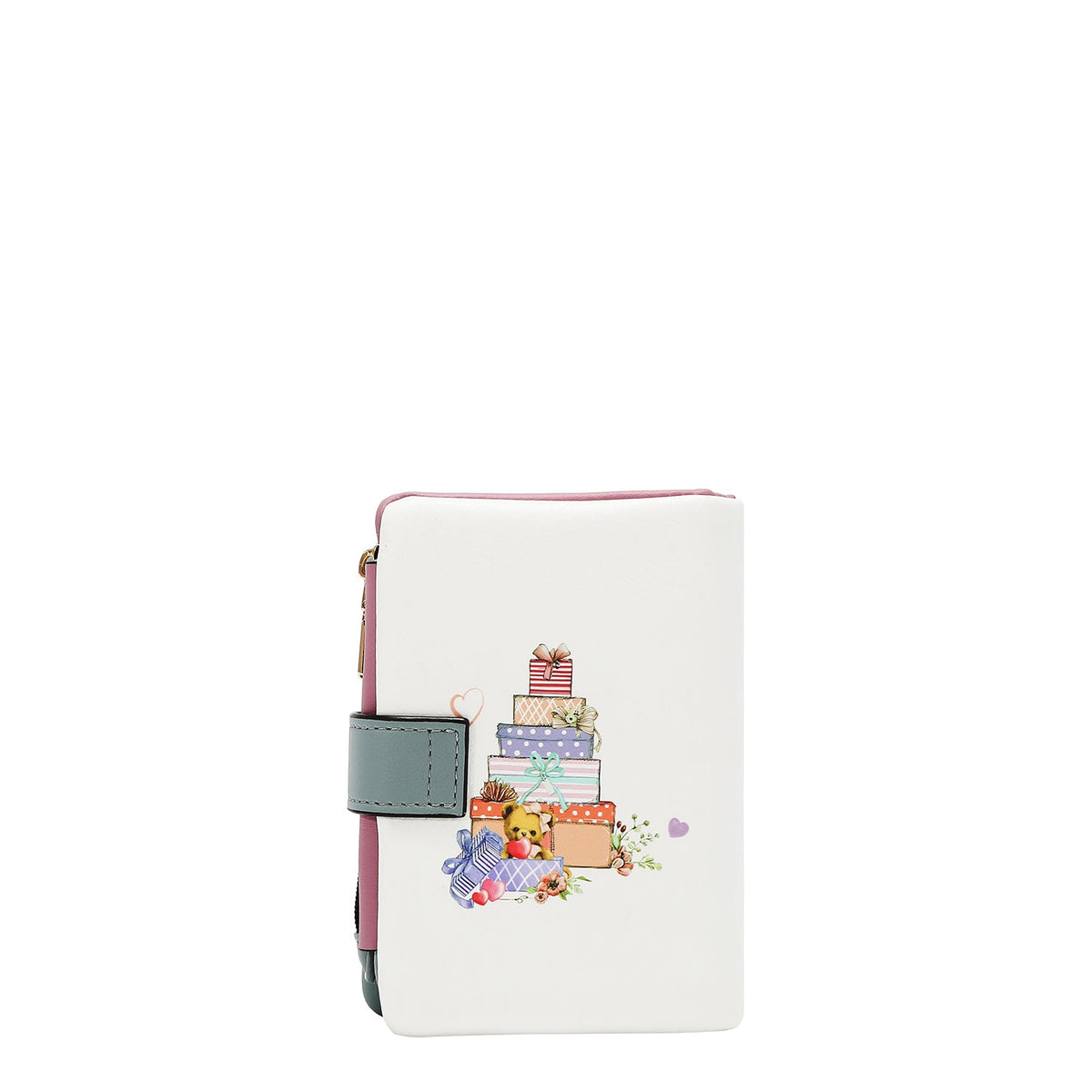 CARTERA DE 3 PLIEGUES (GLAMOROUS WALK-BLANCO)