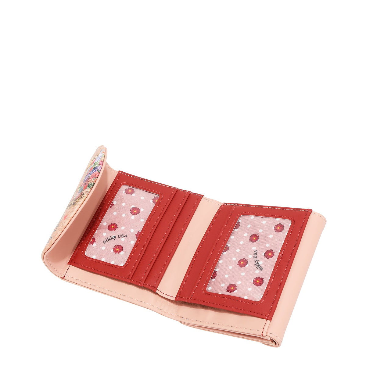 CARTERA COMPACTA DOBLE SOLAPA (GLAMOROUS WALK-ROSA)