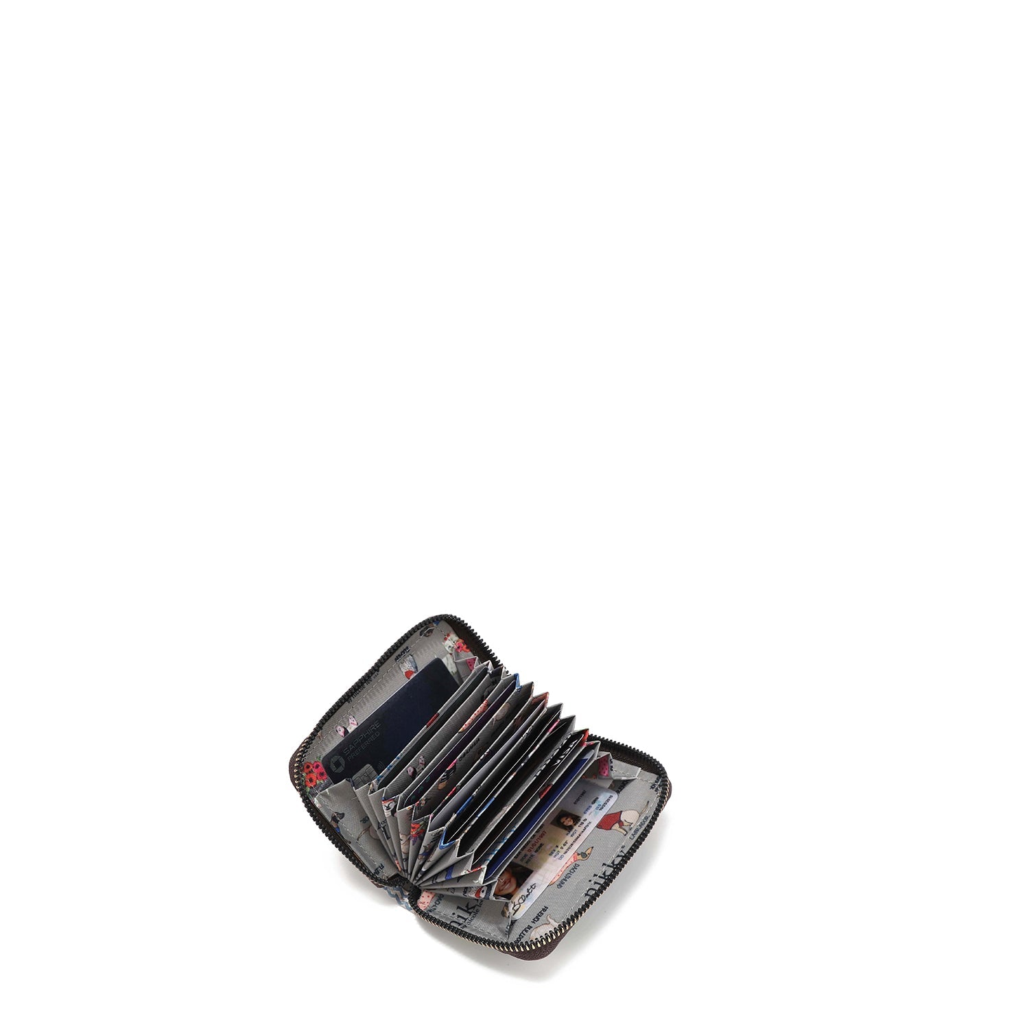 ACCORDION CARD HOLDER WITH ZIPPER <tc><tc><tc>Nikky</tc> World</tc></tc>