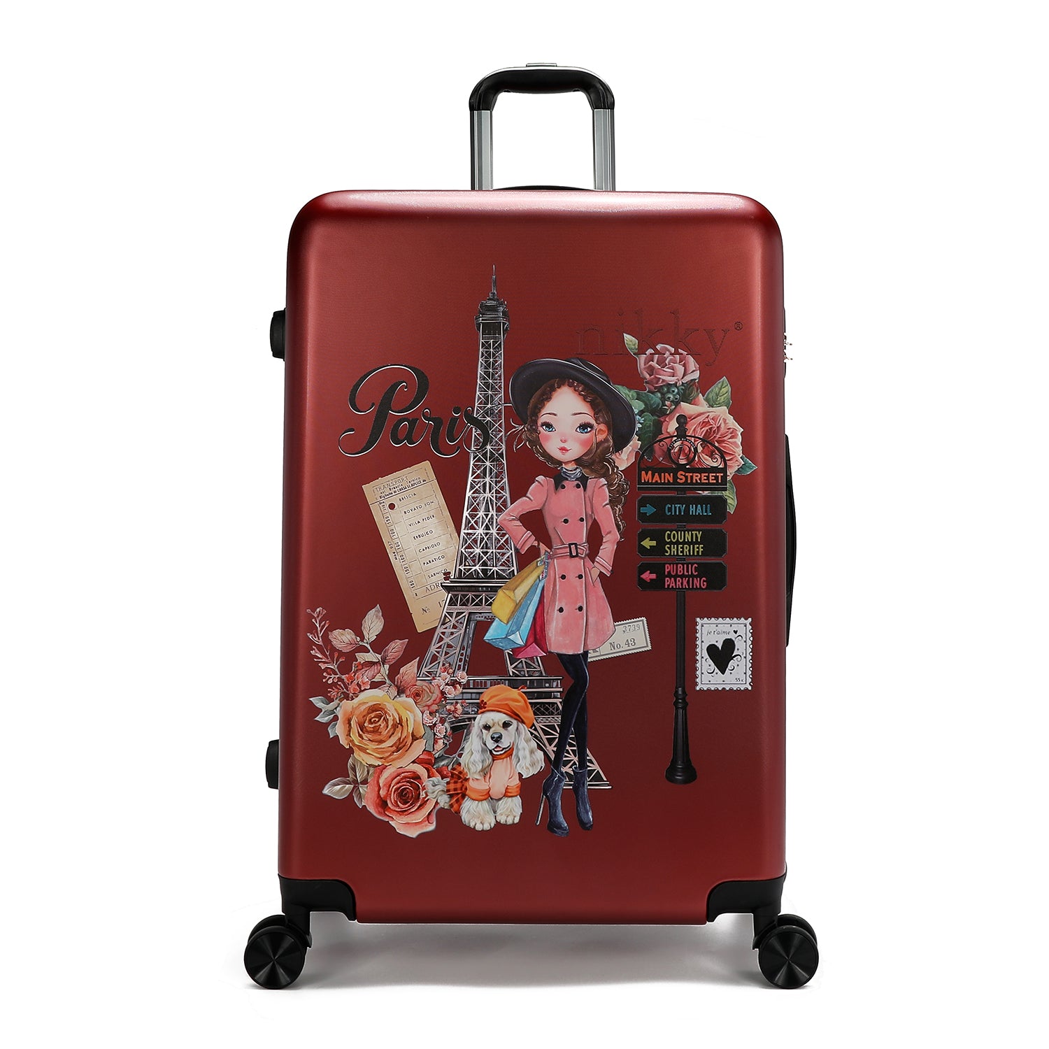 SET OF 2 ABS PLASTIC SUITCASES <tc>EMILY GOES PARIS</tc>