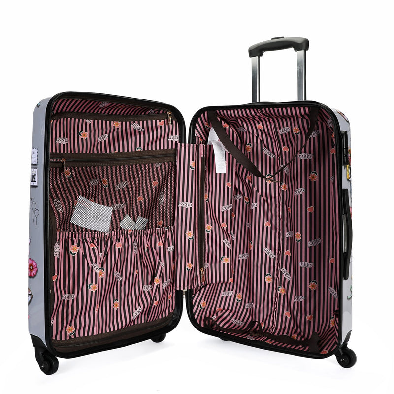 SET OF 3 ABS PLASTIC SUITCASES <tc>ONE HAPPY FAMILY</tc>