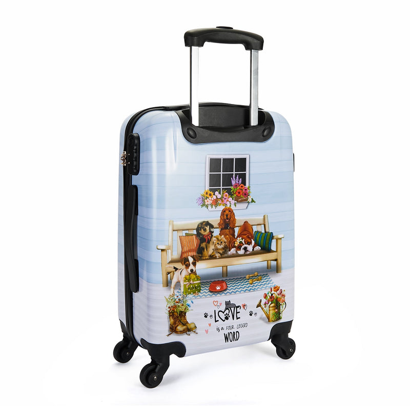 SET OF 3 ABS PLASTIC SUITCASES <tc>ONE HAPPY FAMILY</tc>