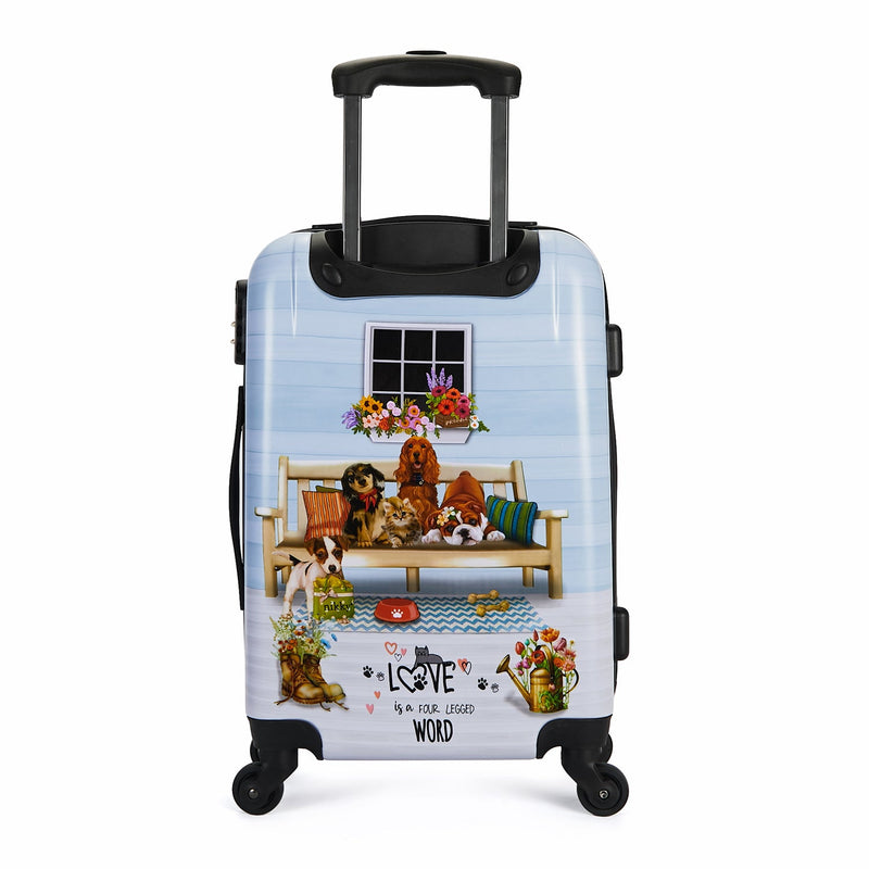 SET OF 3 ABS PLASTIC SUITCASES <tc>ONE HAPPY FAMILY</tc>