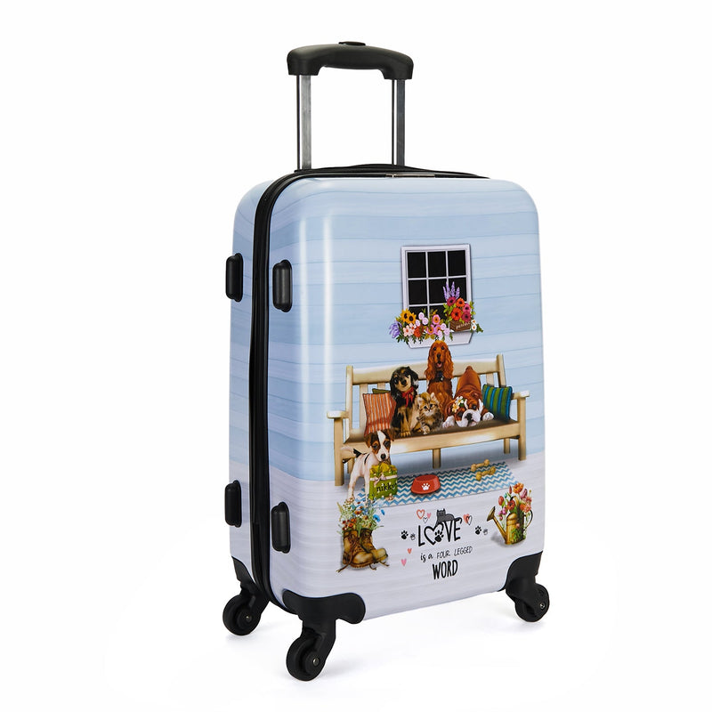 SET OF 3 ABS PLASTIC SUITCASES <tc>ONE HAPPY FAMILY</tc>