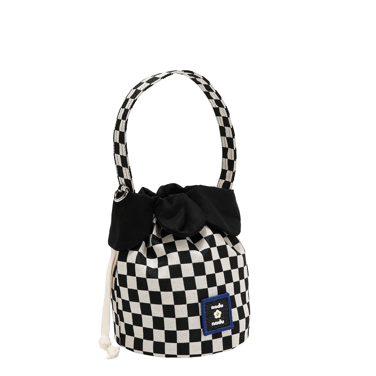 BOLSA EYE LOVE YOU V2 (NEGRO CUADRICULADO)