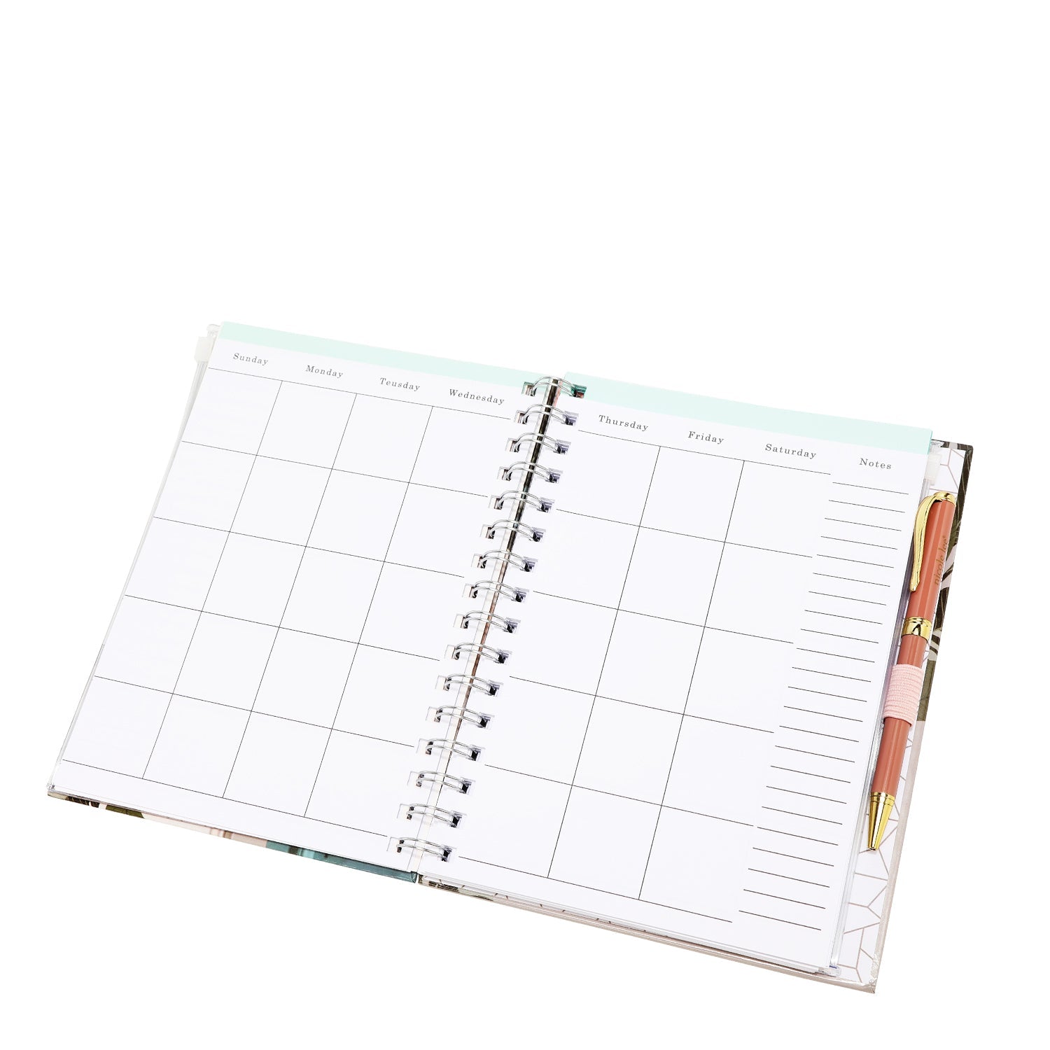 AGENDA ESPIRAL CON BOLSILLO CON CREMALLERA Y NOTAS ADHESIVAS (EMOTION)