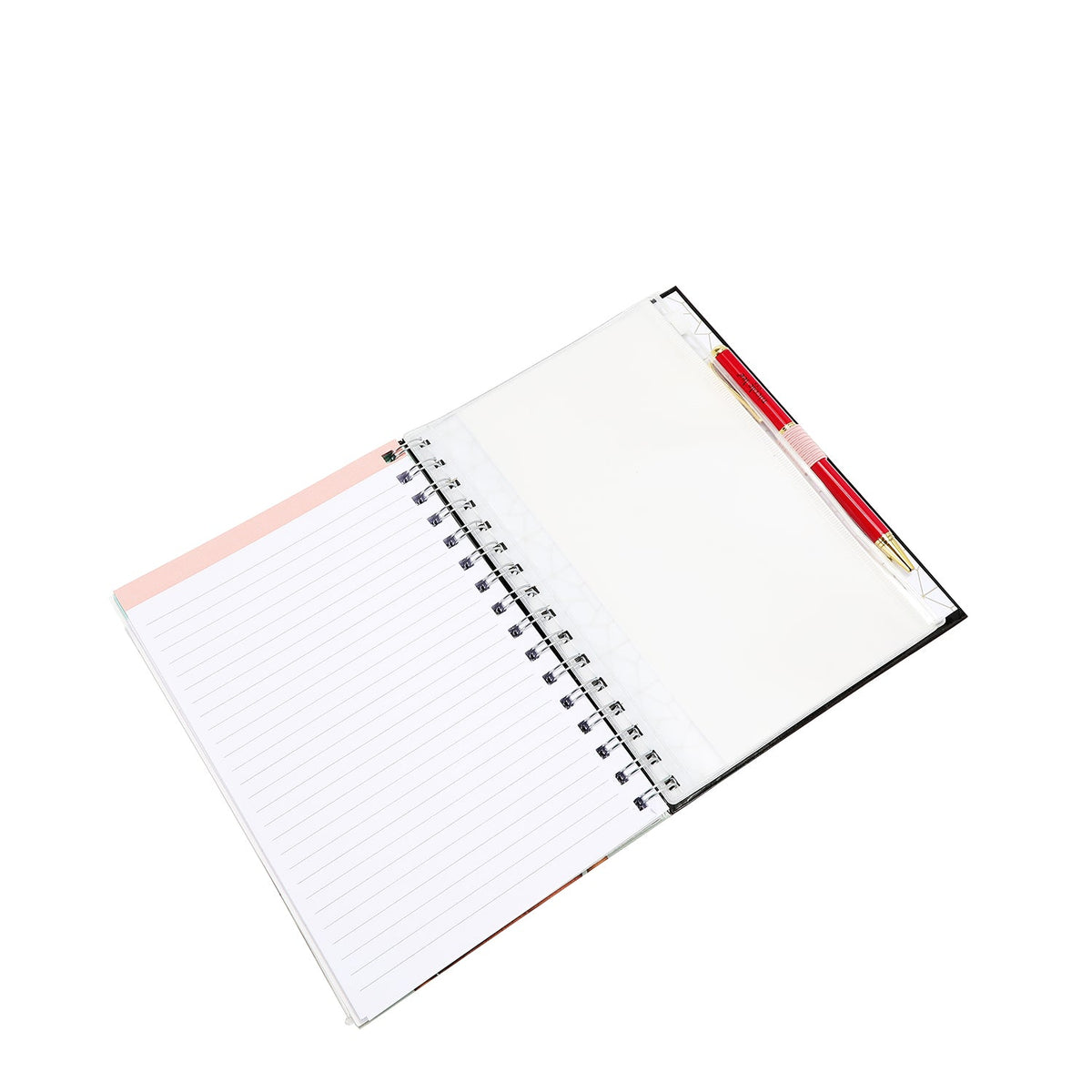 AGENDA ESPIRAL CON BOLSILLO CON CREMALLERA Y NOTAS ADHESIVAS (LONDON EYE-MARRON)