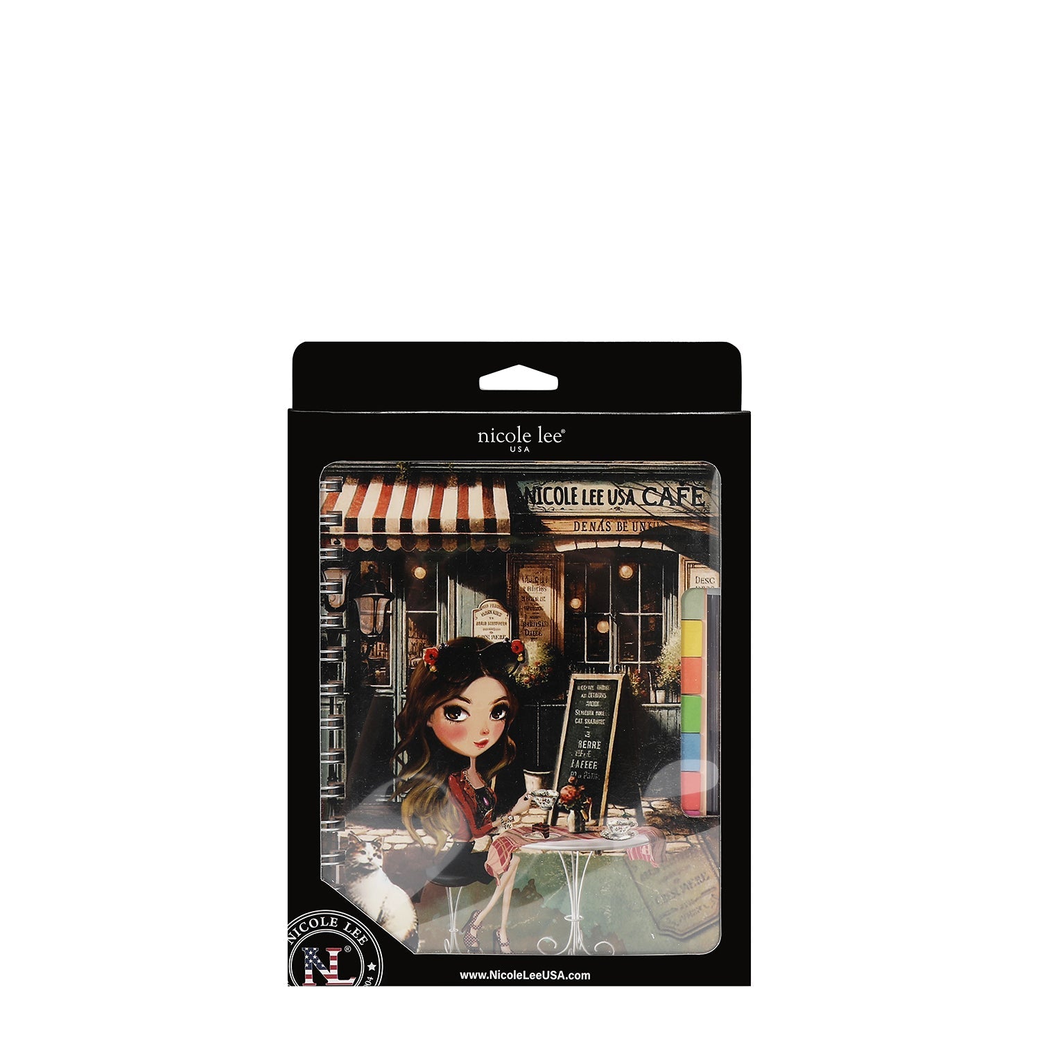 AGENDA ESPIRAL CON BOLSILLO CON CREMALLERA Y NOTAS ADHESIVAS (VIRTUAL FRIEND)