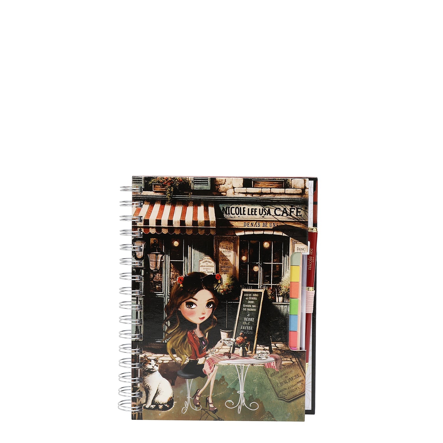 AGENDA ESPIRAL CON BOLSILLO CON CREMALLERA Y NOTAS ADHESIVAS (VIRTUAL FRIEND)