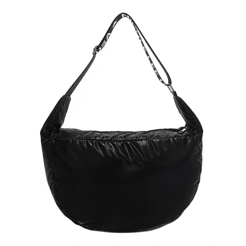 LARGE PADDED SHOULDER BAG (BLACK)