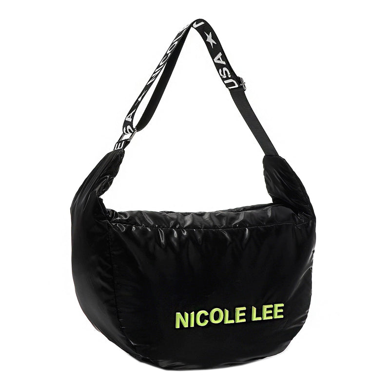 LARGE PADDED SHOULDER BAG (BLACK)