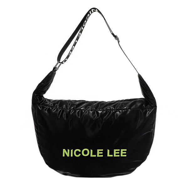 LARGE PADDED SHOULDER BAG (BLACK)