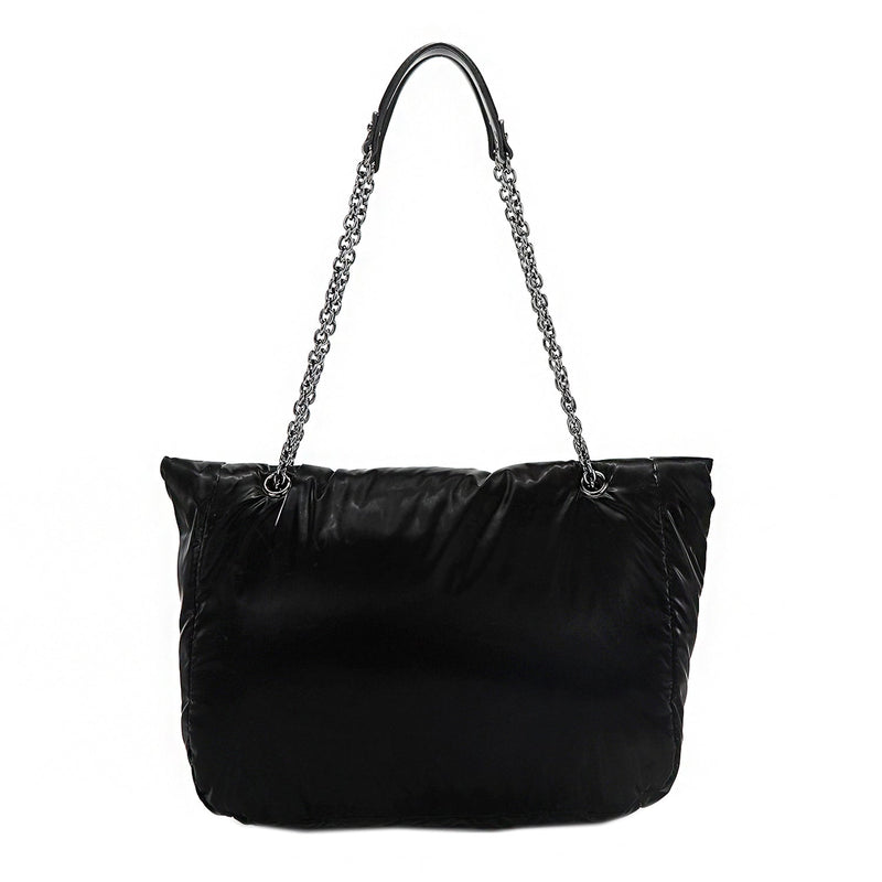 LARGE BAG WITH PADDED FLAP (BLACK)