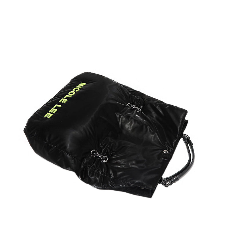 LARGE BAG WITH PADDED FLAP (BLACK)