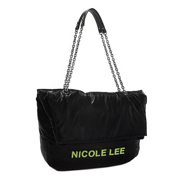 LARGE BAG WITH PADDED FLAP (BLACK)