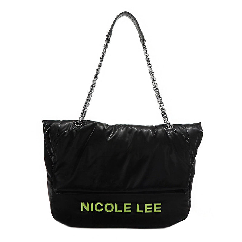 LARGE BAG WITH PADDED FLAP (BLACK)