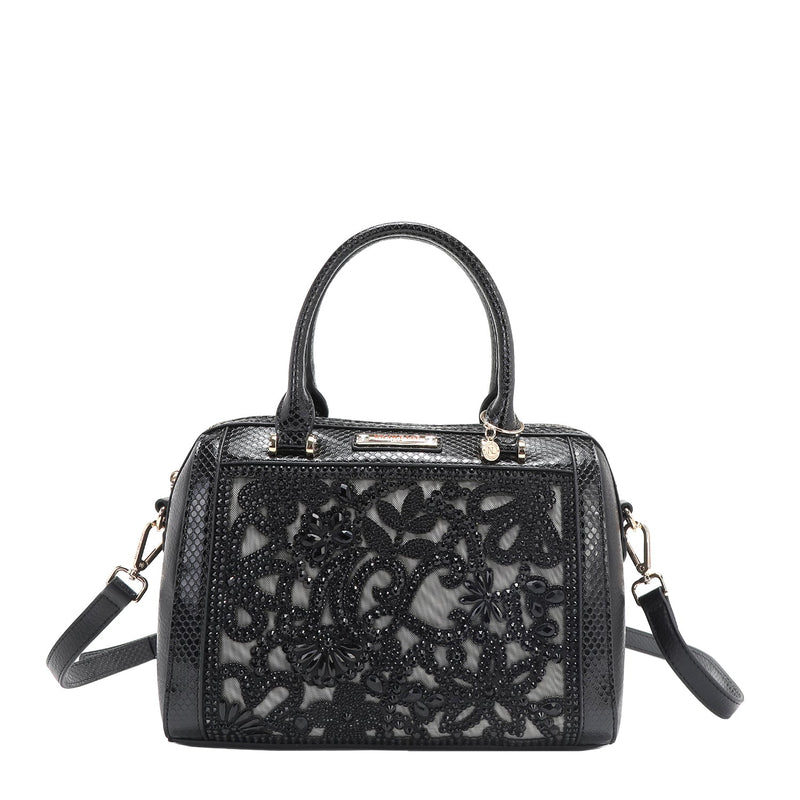 BOSTON BAG WITH LACE (BLACK)