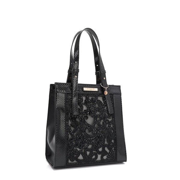 SMALL TOTE WITH LACE (BLACK)