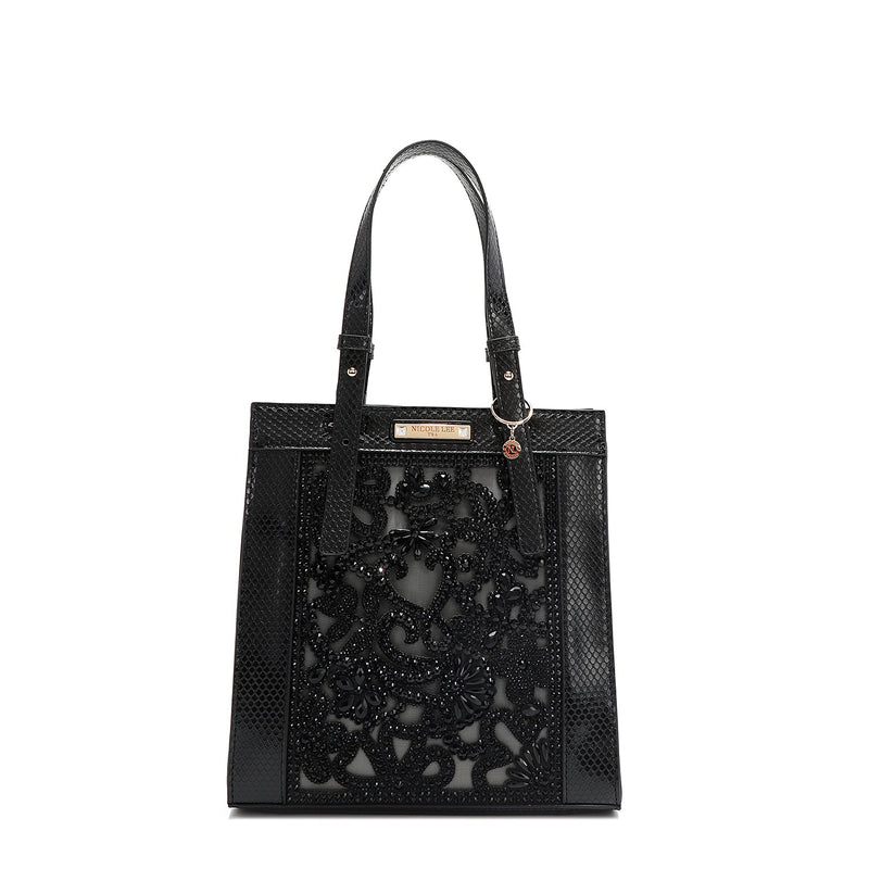 SMALL TOTE WITH LACE (BLACK)