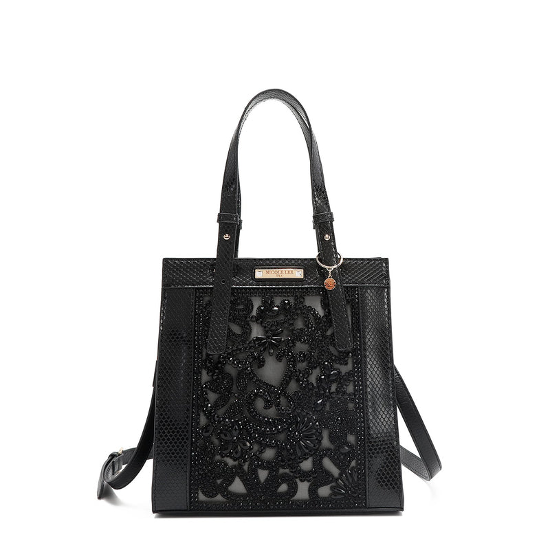 SMALL TOTE WITH LACE (BLACK)