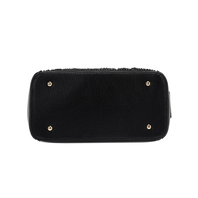 HANDBAG WITH LACE (BLACK)