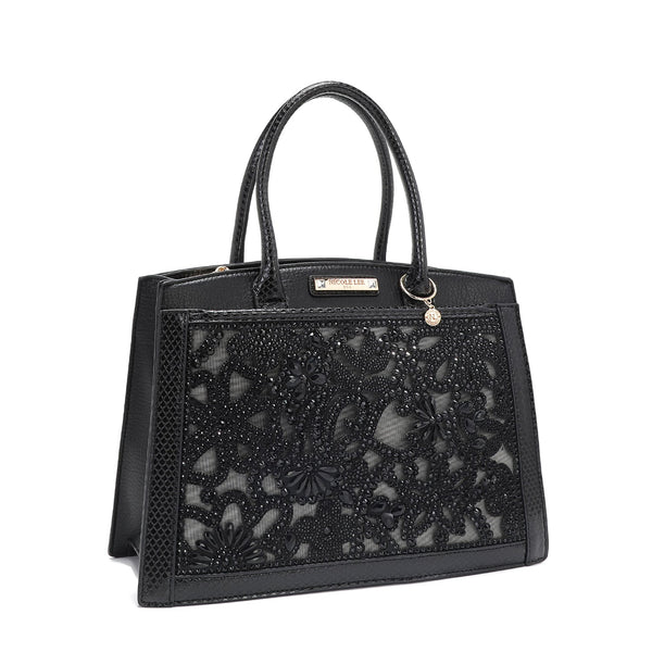 BAG WITH LACE (BLACK)