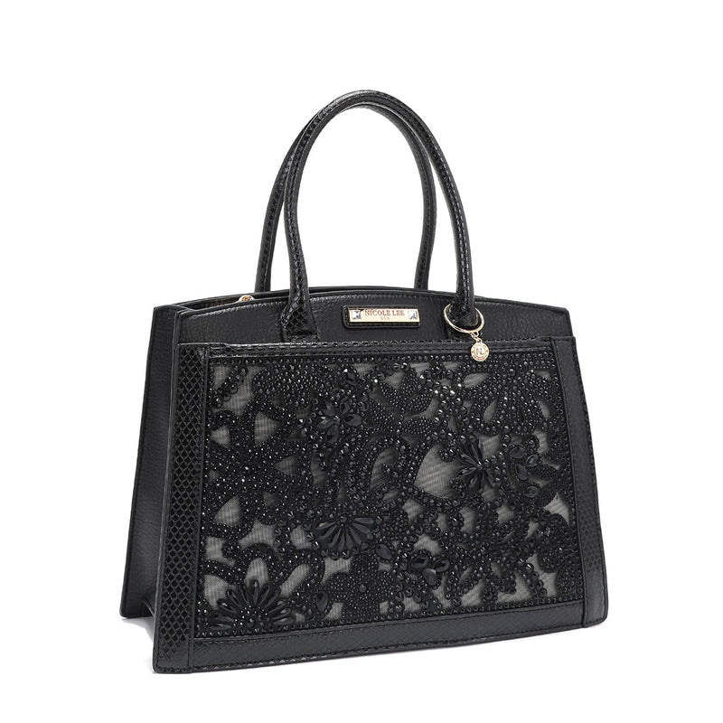 BAG WITH LACE (BLACK)