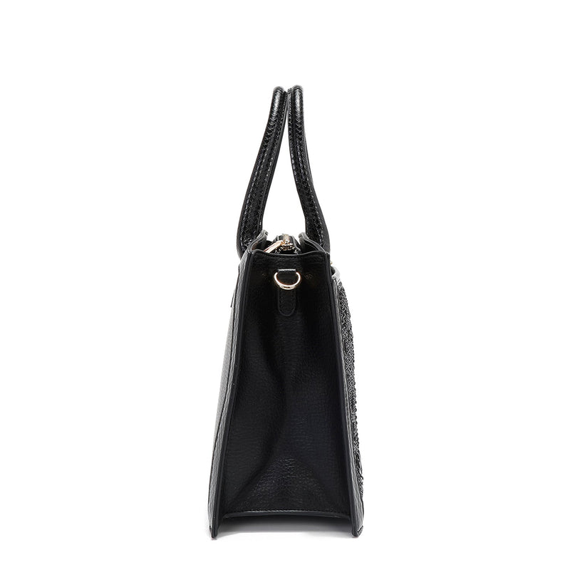 BAG WITH LACE (BLACK)