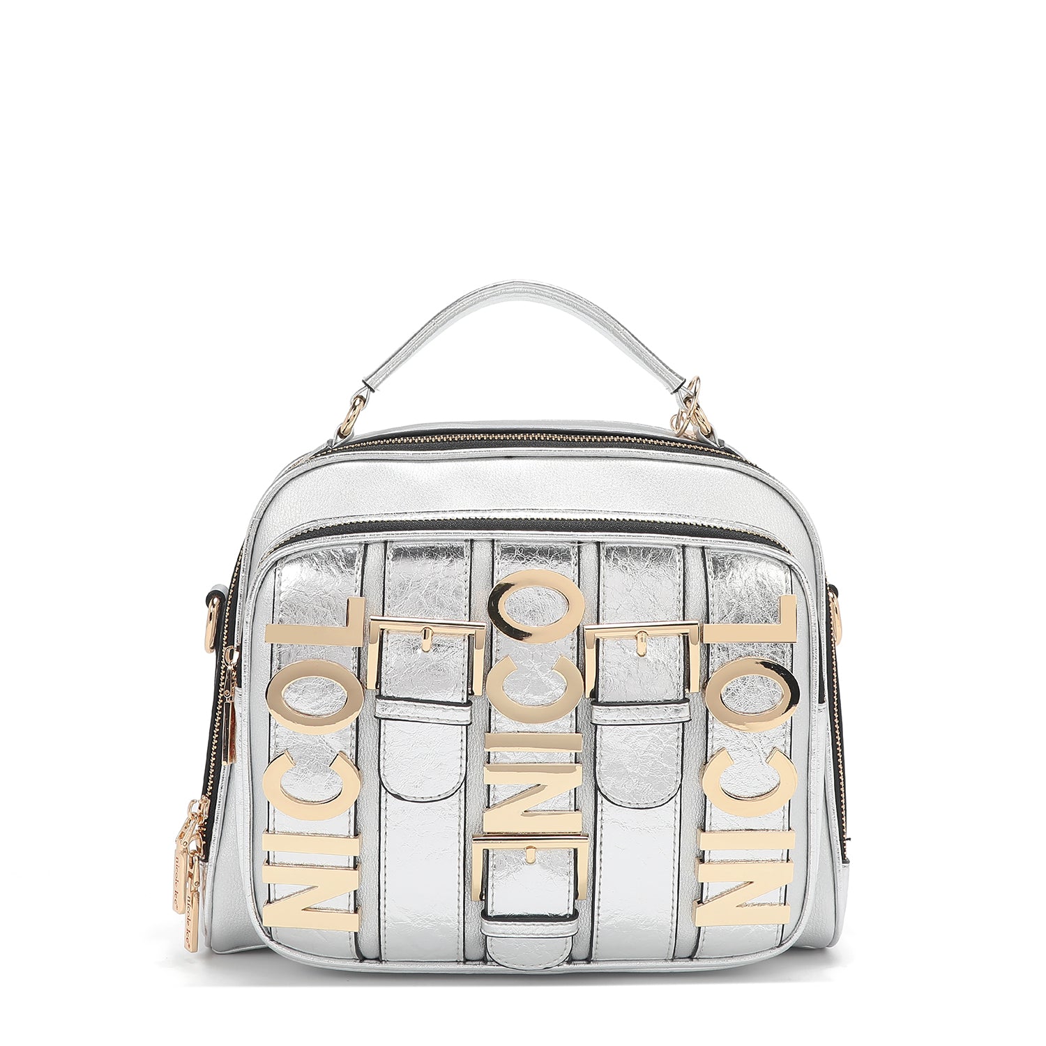 CALISTA BOLSO DE MANO CON ASA SUPERIOR (PLATEADO)