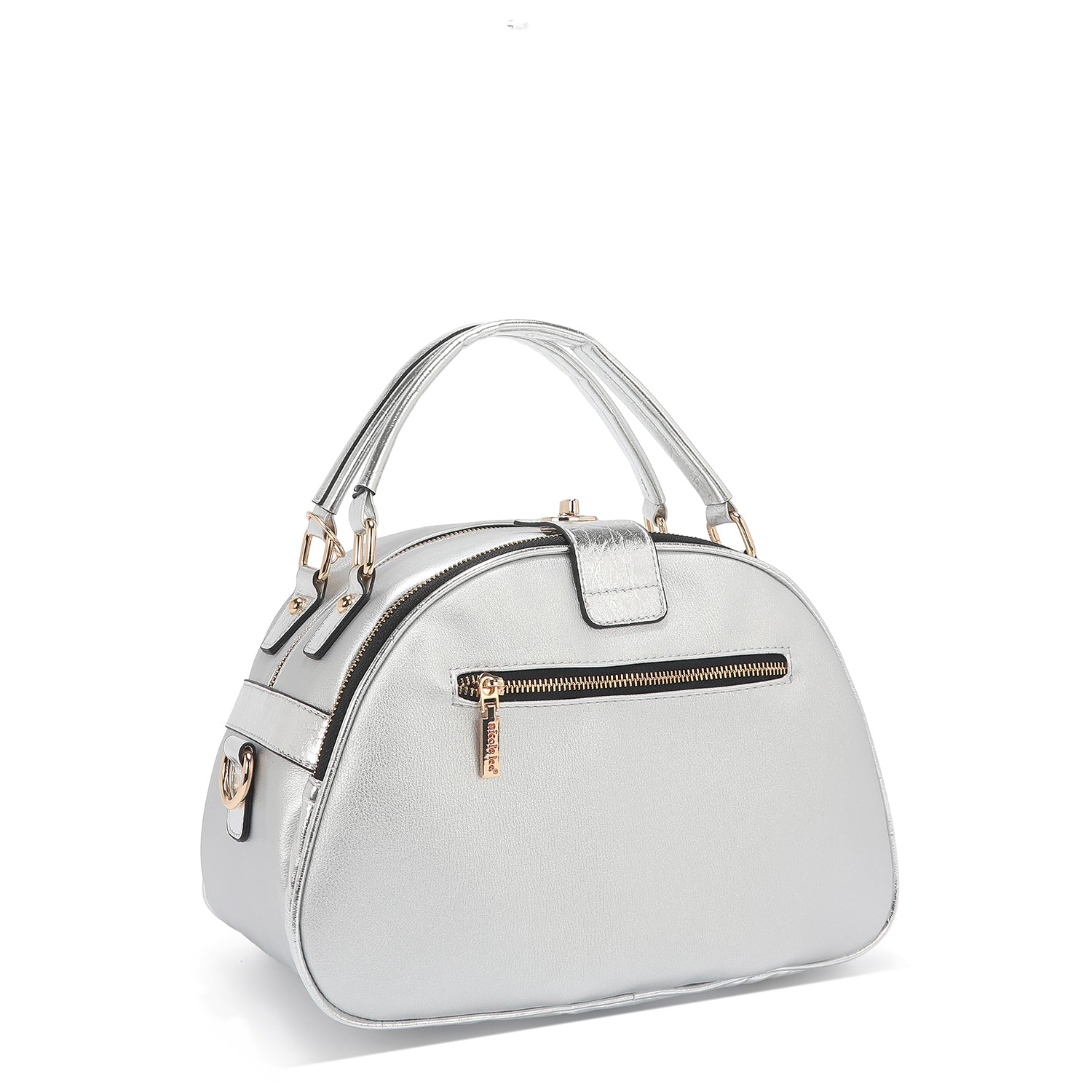 CALISTA SATCHEL DOMO (PLATEADO)