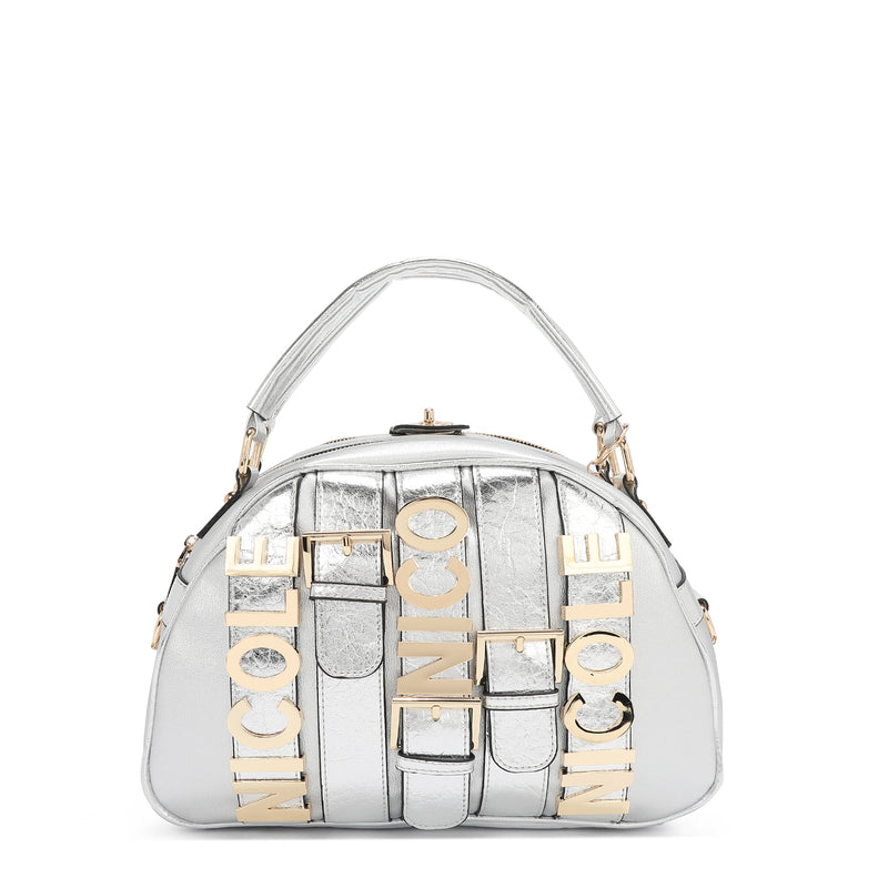 CALISTA SATCHEL DOMO (PLATEADO)