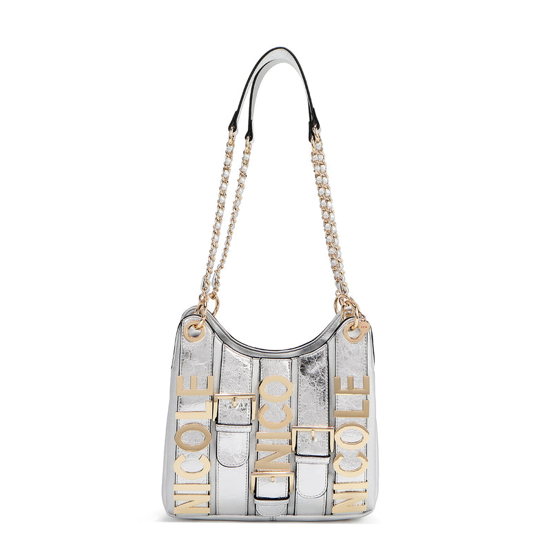 CALISTA BOLSO DE HOMBRO CON CADENA (PLATEADO)