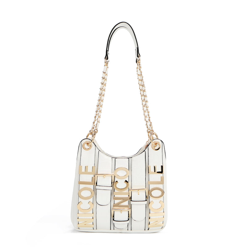 CALISTA BOLSO DE HOMBRO CON CADENA (BLANCO)
