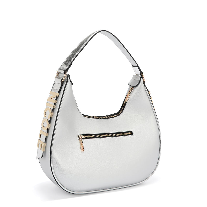 CALISTA BOLSO DE HOMBRO GRANDE (PLATEADO)