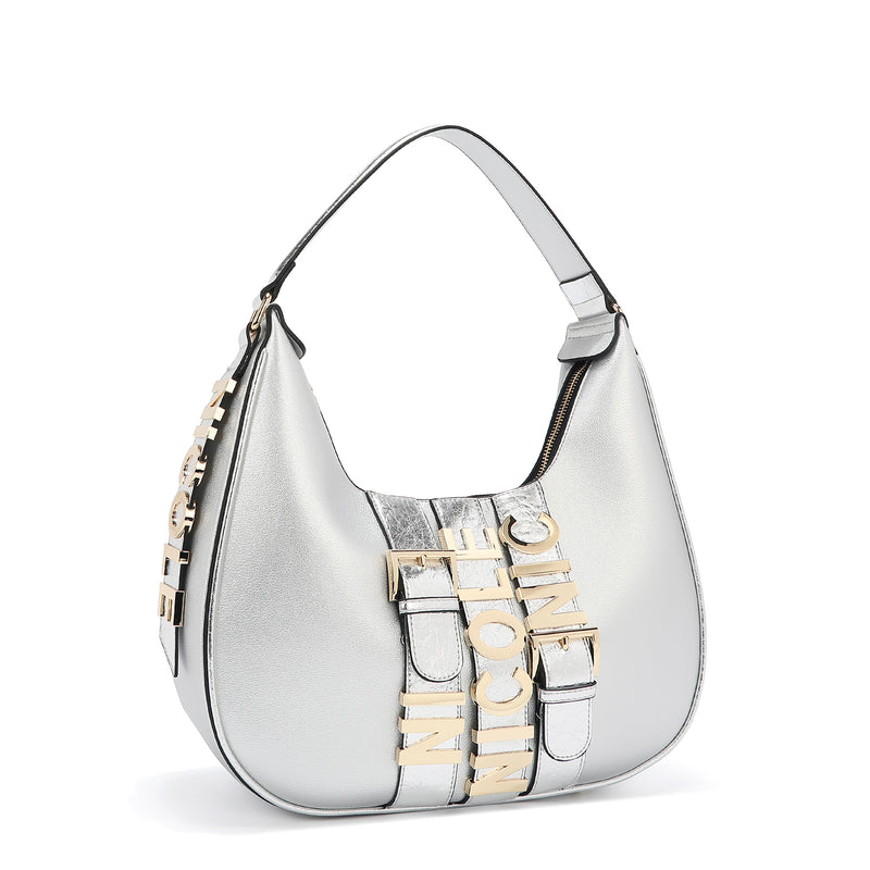 CALISTA BOLSO DE HOMBRO GRANDE (PLATEADO)